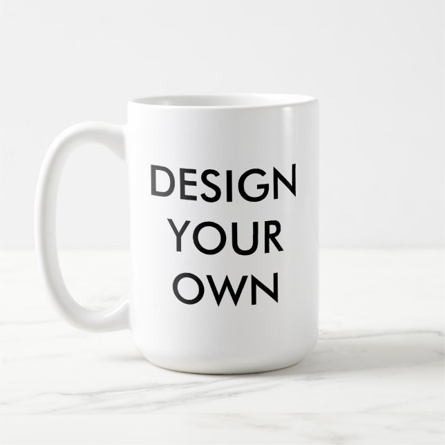 Caneca De Café Design Seu Próprio Cã Branco Personalizado (Esquerda)