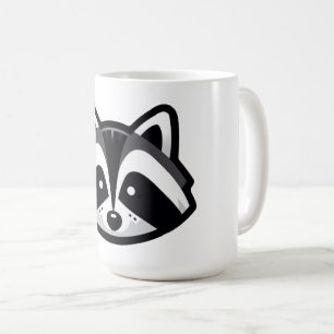 Caneca De Café Design Simple Raccoon
