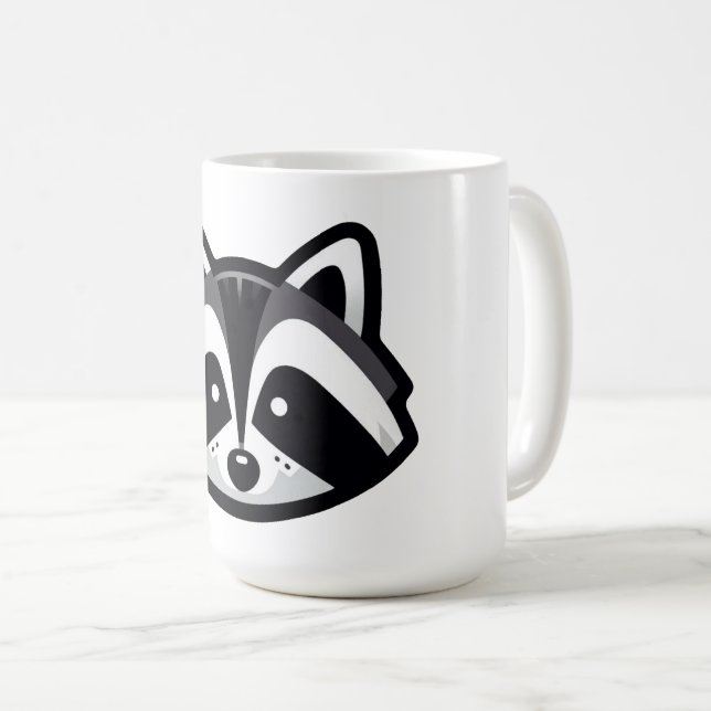 Caneca De Café Design Simple Raccoon (Frente Esquerda)