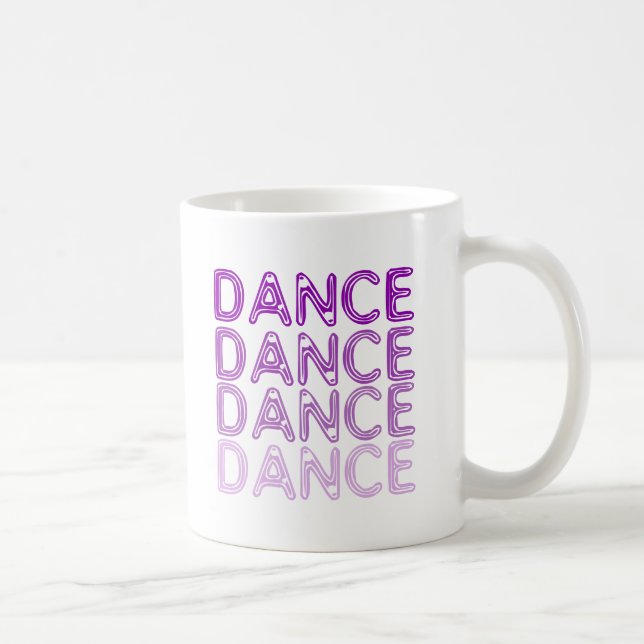 Caneca De Café Design simples da dança (Direita)