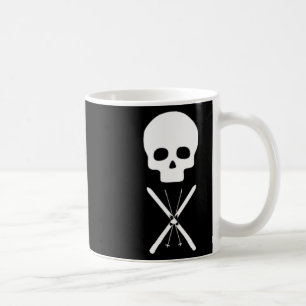 Caneca De Café Design Simples de Caveira Clic Look Para Esqui Cro