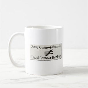 Caneca De Café Design Sobre Trabalho Fácil E Relação De Trabalho