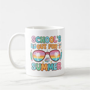 Caneca De Café Design Sunset Colorida "School's Out"