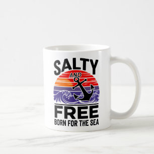 Caneca De Café Design Sunset Salgado e Âncora Náutica Livre