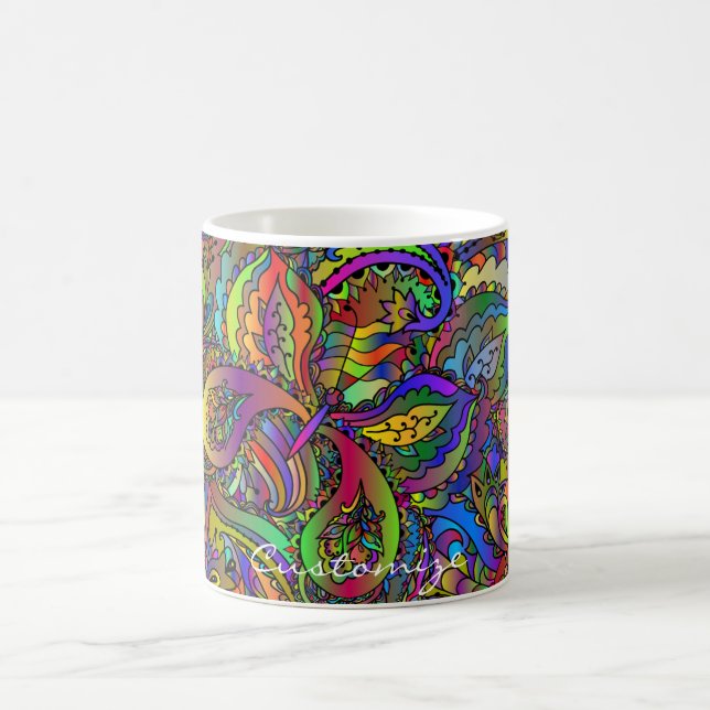Caneca De Café Design Thunder_Cove Hippie Groovy Psicedélico (Centro)