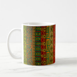 Caneca De Café Design tribal étnico de matéria têxtil