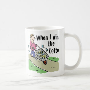 Caneca De Café Design vencedor da Loteria com Barrow of Cash