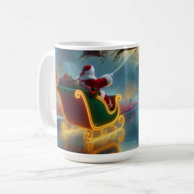 Caneca De Café Design Your Personalized Custom Christmas (Frente Esquerda)