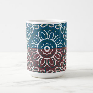 Caneca De Café Designado com Meias-Tons de Azul Mauve Tendência