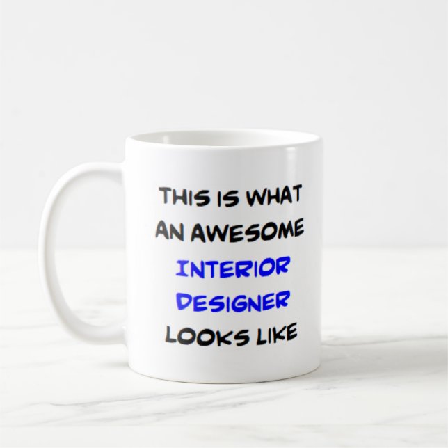 Caneca De Café designer de interiores, incrível (Esquerda)