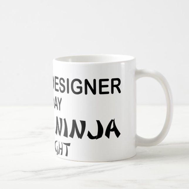Caneca De Café Designer gráfico Ninja mortal (Direita)