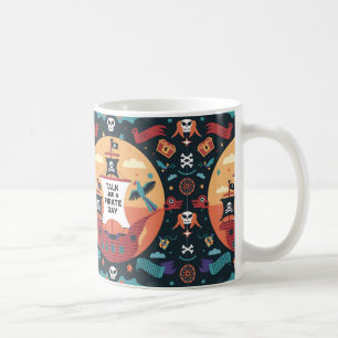 Caneca De Café Designs de Pirata para Aconselhadores Admirantes d