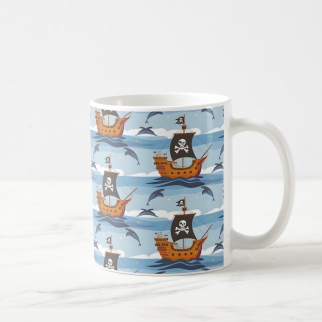 Caneca De Café Designs de Pirata para Aconselhadores Admirantes d (Direita)