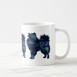 Caneca De Café Designs de silhueta de cães esquimó americanos