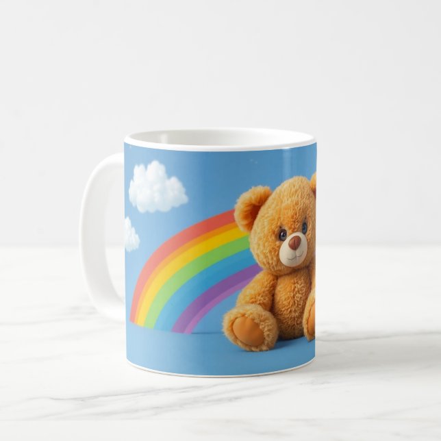 Caneca De Café Designs de ursos de pelúcia (Frente Esquerda)