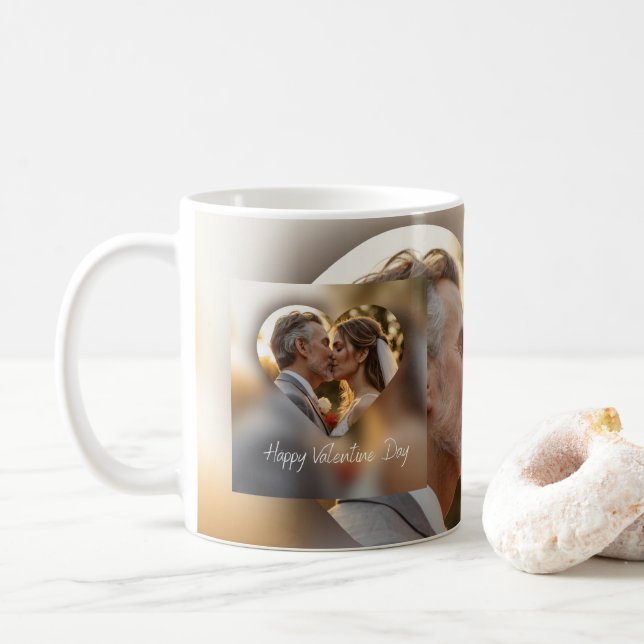 Caneca De Café designs felizes dias de os namorados (Com Donut)