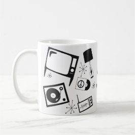 Caneca De Café Designs para uso doméstico preto e branco