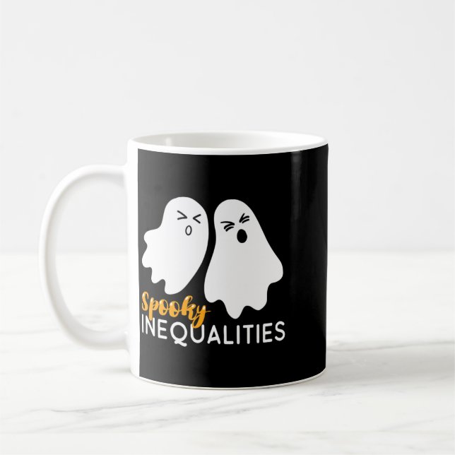 Caneca De Café Desigualdades Assustadoras Fantasmas - Matemática  (Esquerda)