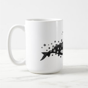 Caneca De Café Desintegração Digital Orca - Série Cyber Ocean