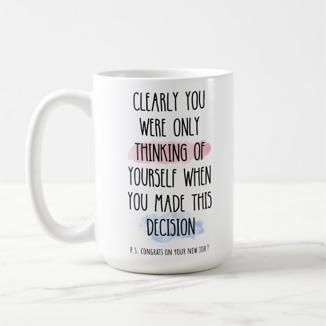 Caneca De Café desiste do emprego, colega de trabalho, despedida, (Esquerda)