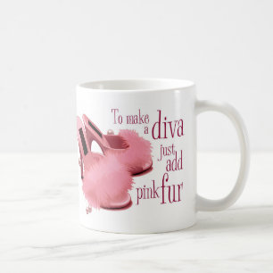 Caneca De Café Deslizadores cor-de-rosa da pele da diva