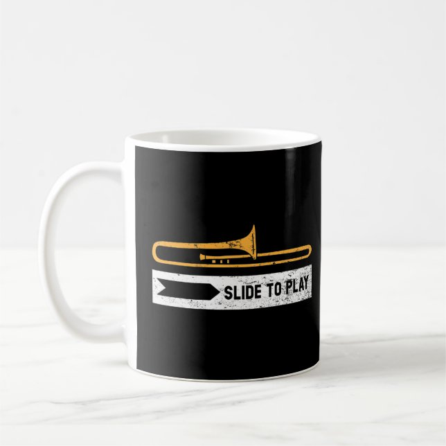 Caneca De Café Deslize Para Jogar Trombone Musical De Instrumento (Esquerda)