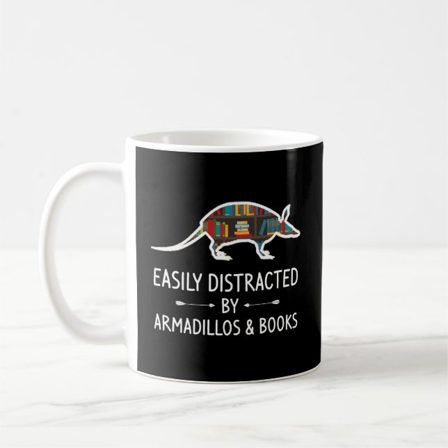 Caneca De Café Deslocado Facilmente Por Armadillos Livros Dão Um  (Esquerda)