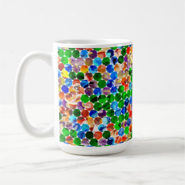 Caneca De Café Deslocamento de hexágonos Swirl 15oz Mug