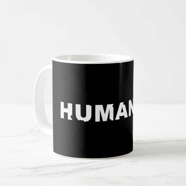 Caneca De Café Desmoronamento da Humanidade (Frente Esquerda)