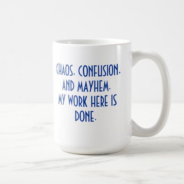 CANECA DE CAFÉ DESORDEM DA CONFUSÃO DE MUG-CHAOS (Direita)