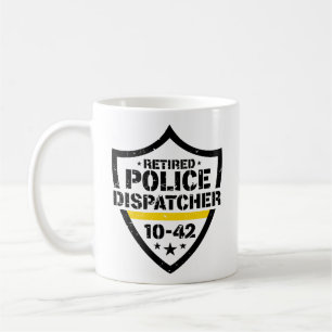 Caneca De Café Despachante de Emergência da Polícia Aposentado 10
