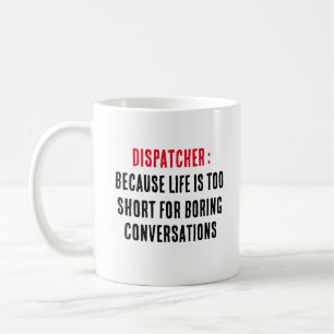 Caneca De Café Despachante porque a vida é muito curta para ented