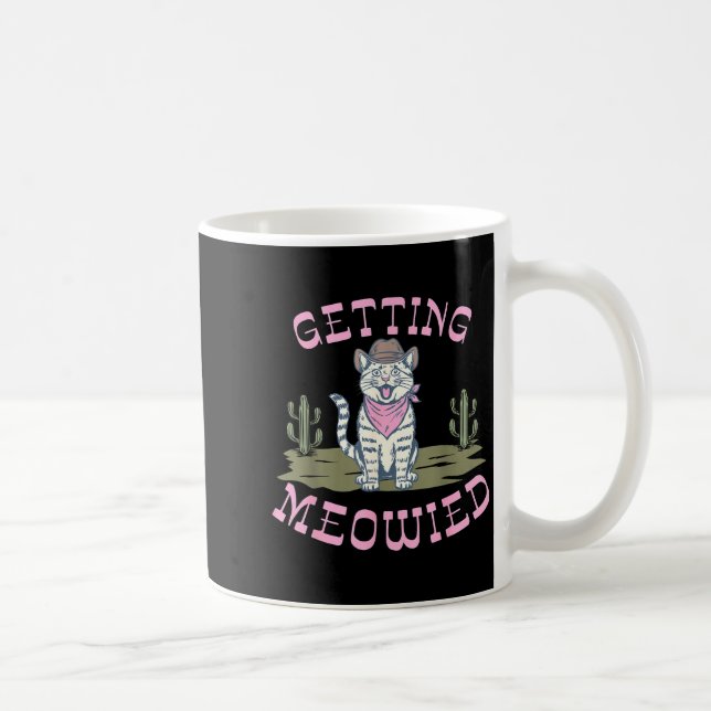 Caneca De Café Despedida de Solteira de Gato Engraçado Ficando Me (Direita)