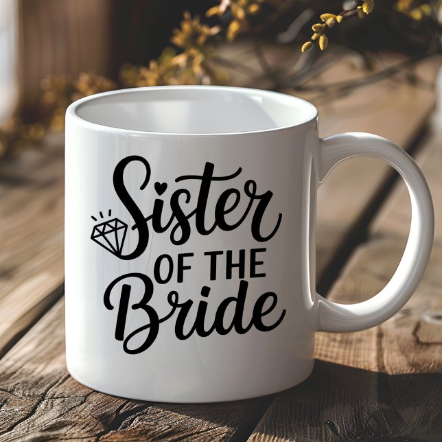Caneca De Café Despedida de Solteira Irmã da Noiva (Criador carregado)