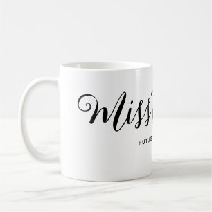 Caneca De Café Despedida de Solteira Miss para Mrs Modern Boho Sc