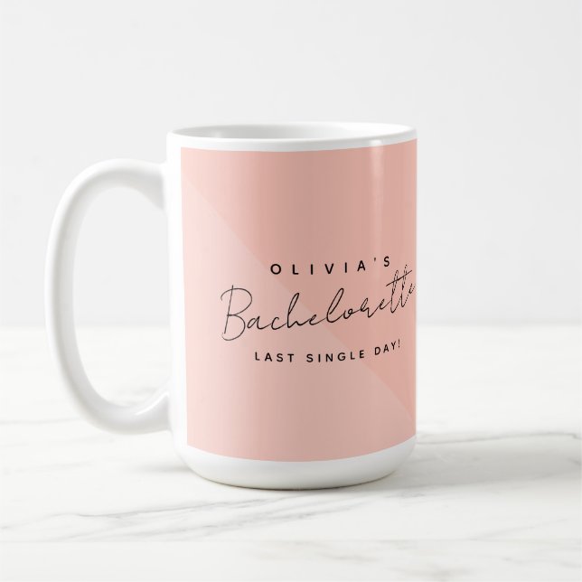 Caneca De Café Despedida de Solteira Personalizada Moderna Nome d (Esquerda)
