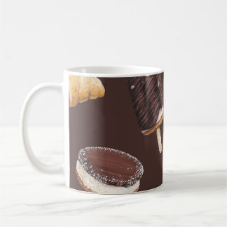 Caneca De Café Desserts Deliciosos: Padrão de Desenho de Comida