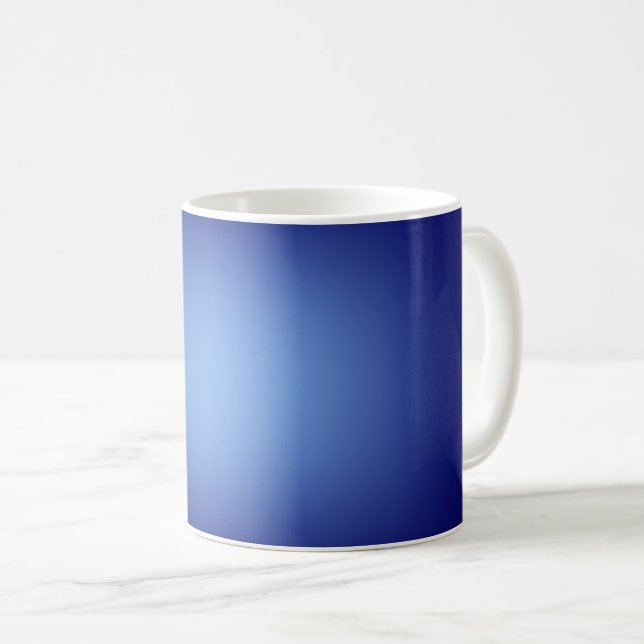 Caneca De Café Destaque branco em azul (Frente Esquerda)