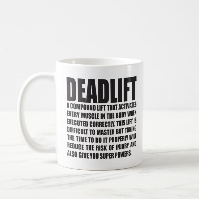 Caneca De Café Destaque - Motivação de Workout Engraçado (Esquerda)