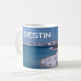 Caneca De Café Destin, Florida Beach e skyline