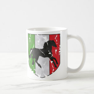 Caneca De Café Destruído olhando a crista italiana com cavalo