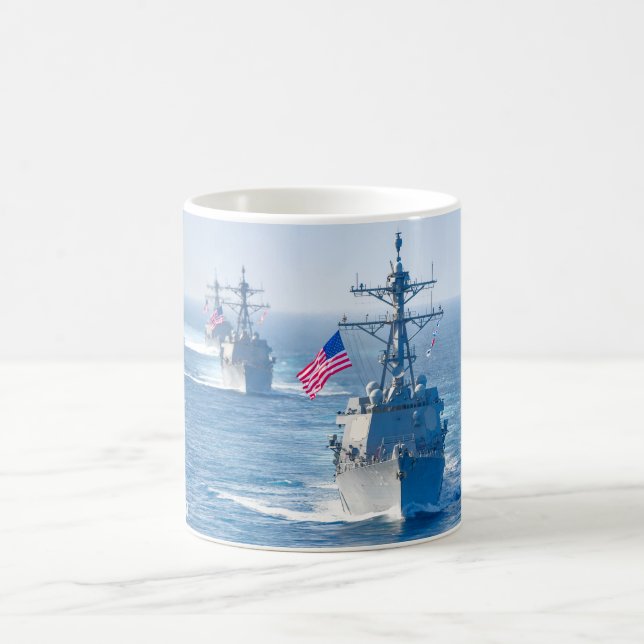 Caneca De Café DESTRUIDOR MÍSICO GUIADO - DDG-102 Mug (Centro)