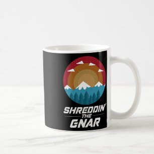 Caneca De Café Destruindo A Gnar Vintage Sunset Snowy Mountain T