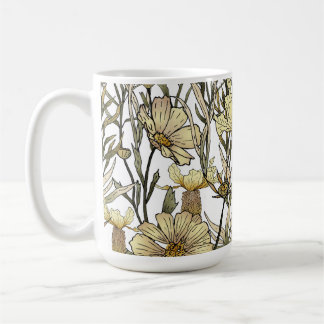 Caneca De Café Detailed Floral Pattern
