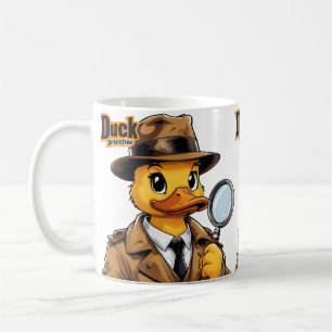 Caneca De Café Detetive Duck na Casaco de Trench Brown