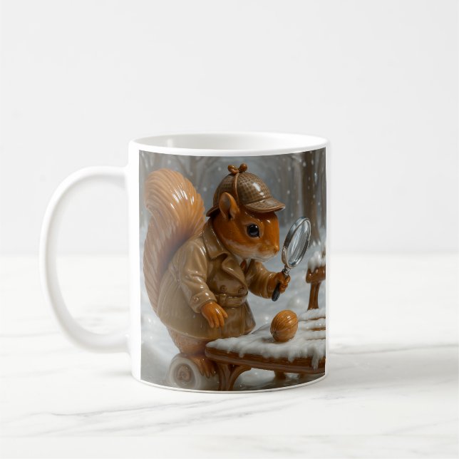 Caneca De Café Detetive Esquilo (Esquerda)