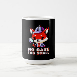 Caneca De Café Detetive Fox - Sem Caso De Arte Engraçada Demasiad