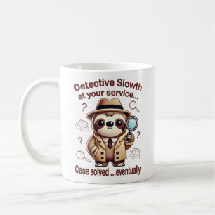 Caneca De Café "Detetive Preguiça" Agência de Detetives Preguiça