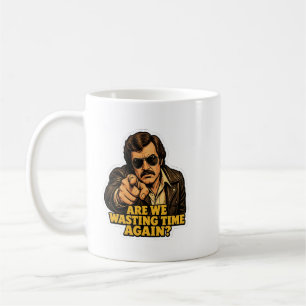 Caneca De Café Detetive Retro Engraçado Perdendo Tempo no Escritó