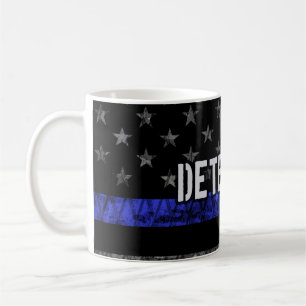 Caneca De Café Detetive Thin Blue Line - Sinalizador de Distância